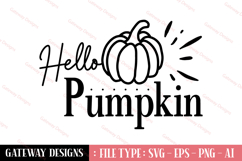 Hello Pumpkin svg design Product Image 1