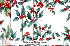 Christmas digital paper, background clipart Product Image 1
