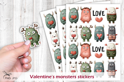 Valentine's monsters stickers- 8 Variations Product Image 1