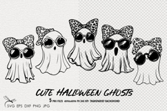 Cute Halloween ghost svg files for cricut Product Image 1