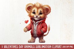 Valentines Day Animals Clipart, Valentines Couple Product Image 1