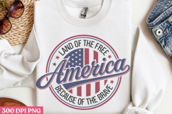 America Land of the PNG, 4th Of July Sublimation PNG Product Image 2