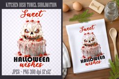 Sweet Halloween Cake | Kitchen Dish Towel Sublimation Product Image 1