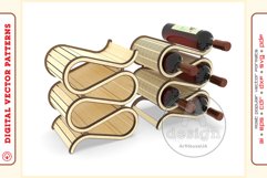Wine Shelf v5 - laser cutting file - Glowforge ready SVG Product Image 1