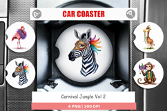 Enchanted Forest Masquerade Car Coaster Product Image 1