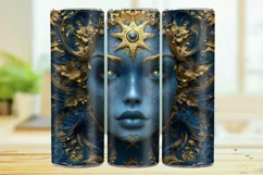 3D Tumbler Wrap Celestial 20 oz Skinny Tumbler Wrap Design. Product Image 1