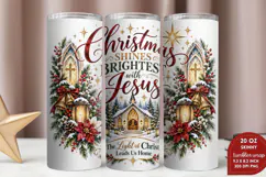 Christian Christmas 20oz Tumbler Wrap, Jesus Christmas Skinn Product Image 2