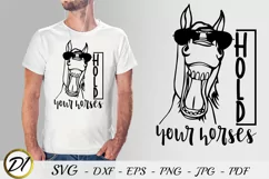 Farmhouse svg. Sarcastic "Hold your horses". Horse head svg. Product Image 1