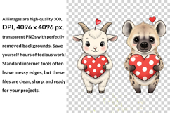 25 Chibi Valentine Animals Clipart Bundle Product Image 2