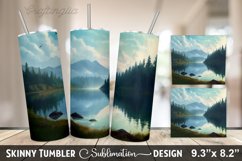 Lake Background Tumbler Design Product Image 1