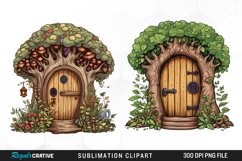 Forest Fairy Door Sublimation Clipart Product Image 1