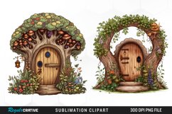 Forest Fairy Door Clipart Fun Product Image 1