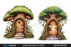 Forest Fairy Door Clipart Fun Product Image 1