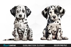 Watercolor Dalmatian Dog Puppy Clipart Image Product Image 1