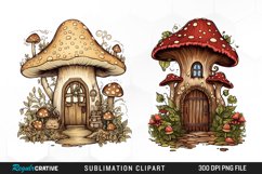 Mushroom Fairy Door Sublimation Art Product Image 1