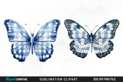 Orange &amp; Black Butterflies Watercolor Clipart Product Image 1