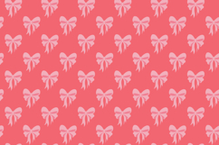 Pink Coquette bows prints |Silk bows seamless patterns Product Image 4