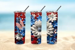 Patriotic Straight Tumbler Wrap, Digital Download PNG Product Image 5