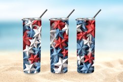 3D Puff Stars Tumbler, Stars Patriotic 20 oz Skinny Tumbler Product Image 5