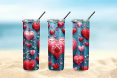 3D Heart Floral Tumbler Wrap, 3D Embroidered Heart Tumbler Product Image 5