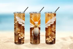 3D Bee Tumbler Sublimation Design, Tumbler Sublimation PNG Product Image 5
