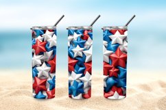 3D Patriotic Tumbler Wrap, 20oz Skinny Straight Tumbler Product Image 5