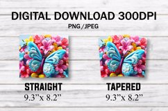 3D Butterflies Colorful 20oz Skinny Tumbler Sublimation Product Image 5