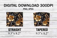 3D Flower Tumbler Wrap, Wild Flowers Illusion Digital Art Product Image 5