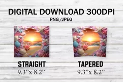 3D Beach 20 oz Skinny Tumbler Sublimation Product Image 5