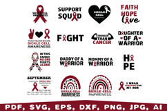 Sickle cell Awareness svg, burgundy Ribbon Svg Product Image 3