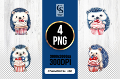 Cute Hedgehog Clipart PNG Product Image 1