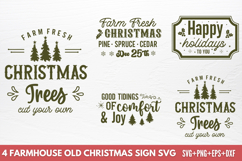 Farmhouse Old Christmas Sign SVG Product Image 1