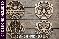 Welcome Door Hanger Cut File for Cricut &amp; Laser Product Image 1