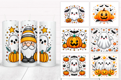Halloween Tumbler Bundle. Cute Halloween Tumbler Sublimation Product Image 2
