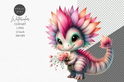 Dinosaur clipart, Fantasy clipart, Watercolor clipart Product Image 1