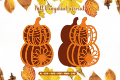 Floral Pumpkin Laser Cut SVG | Fall Autumn Decor Product Image 1