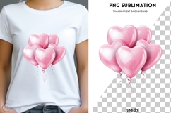 Valentine balloons png design for T-shirts Product Image 1