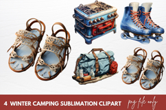 Winter Camping Sublimation Clipart Png Product Image 1