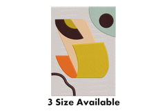 Modern Abstract Shapes Embroidery Design Product Image 1