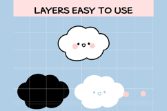 Baby Elephant &amp; Cloud Clipart Bundle | Cute Nursery SVG PNG Product Image 2