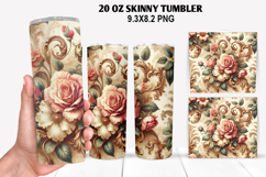 Flower Skinny Tumbler 20oz Wrap Design, Animal Tumbler Wrap Product Image 1