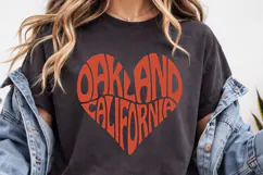 Oakland California Heart SVG Cut File Product Image 2