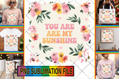 RADIANT TOTE BAG Designs PNG, Flower Quote Product Image 1