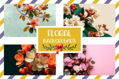 Floral Background, Cartoon Flowers Background Designs Product Image 1