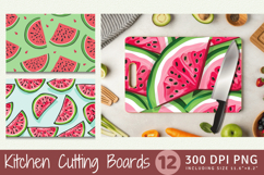 Cute Summer Watermelon Cutting Boards sublimation Design Product Image 1