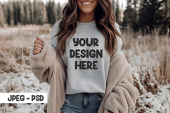 Female model t-shirt mockup psd &amp; jpeg Product Image 1