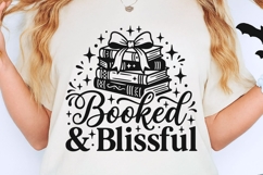 Booked And Blissful Svg, Book Lover Svg, Book Nerd Svg. Product Image 2