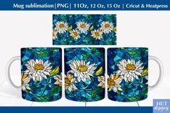 Stained glass Mug sublimation, Spring mug design, 15 oz Product Image 1