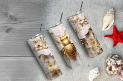 3D Bee Honeycomb 20 oz Skinny Tumbler Sublimation Design Product Image 6