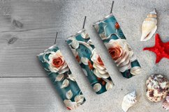3D Floral Tumbler Wrap, 3D Roses Floral 20oz Skinny Tumbler Product Image 6